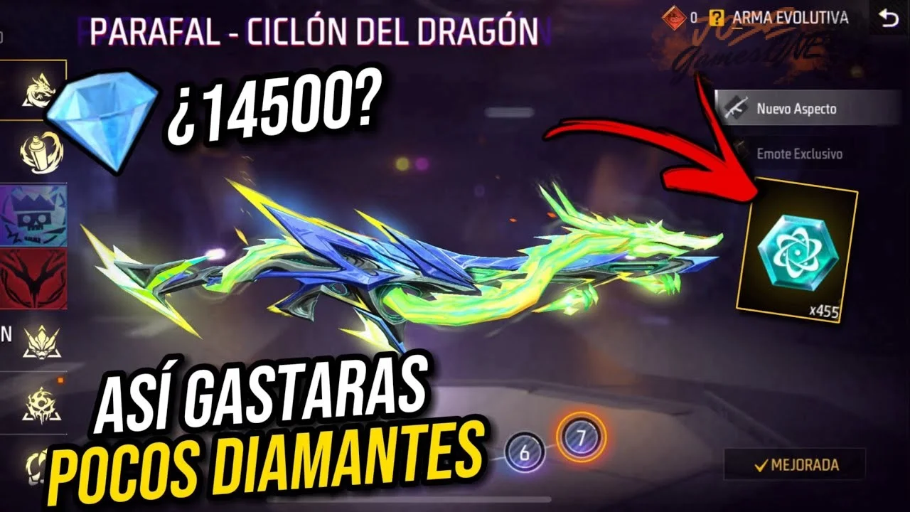 Evolutivas más baratas en Free Fire