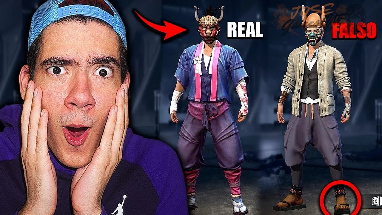 Cómo identificar skins falsas en Free Fire