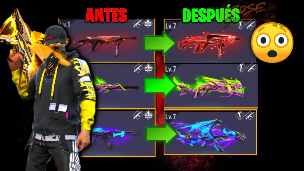 Cómo evolucionar un arma en Free Fire paso a paso