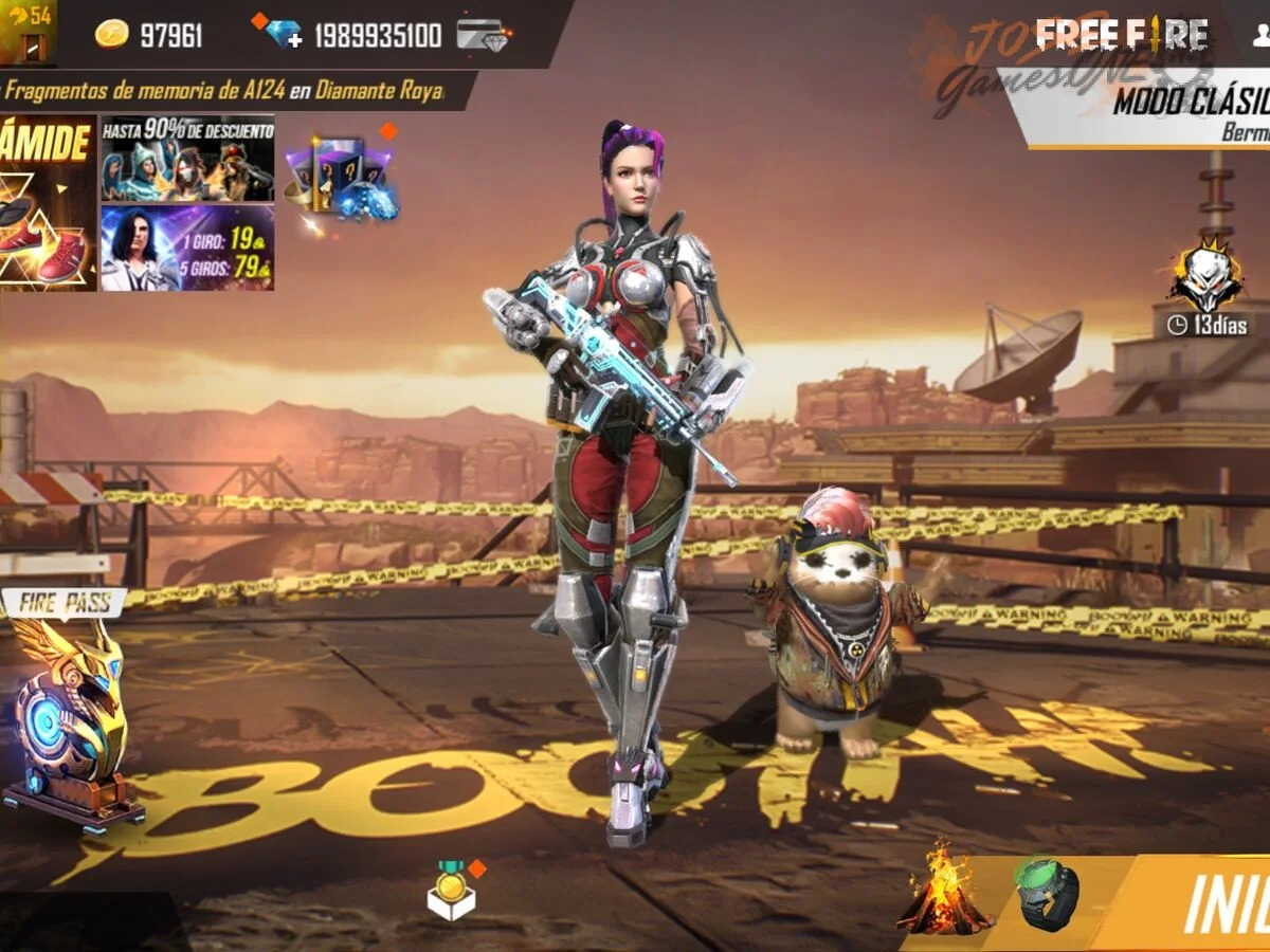 Cómo combinar skins de personaje y arma en Free Fire