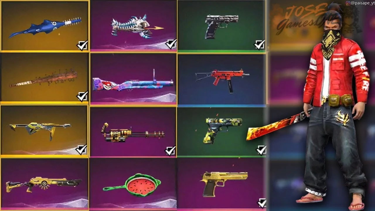 Skins de armas con mayor ventaja en Free Fire