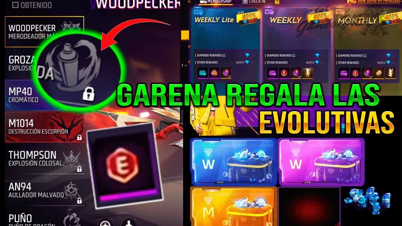 Guía de evolutivas de Free Fire para Latinoamérica