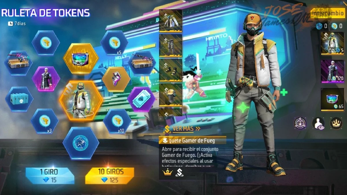 Qué son los eventos de ruleta giratoria en Free Fire