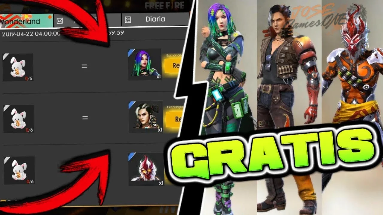 Cómo desbloquear personajes gratis en Free Fire